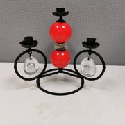 Wrought iron candle holder for 4 candles. by Erik Höglund in the 1960s