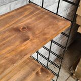 Scandinavian shelving unit, 1960-70, 3 raw wood shelves
