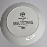 Gustavsberg Christmas plate "Jultallrik 6", design Sven Jonson, 1976, limited edition, 20 cm
