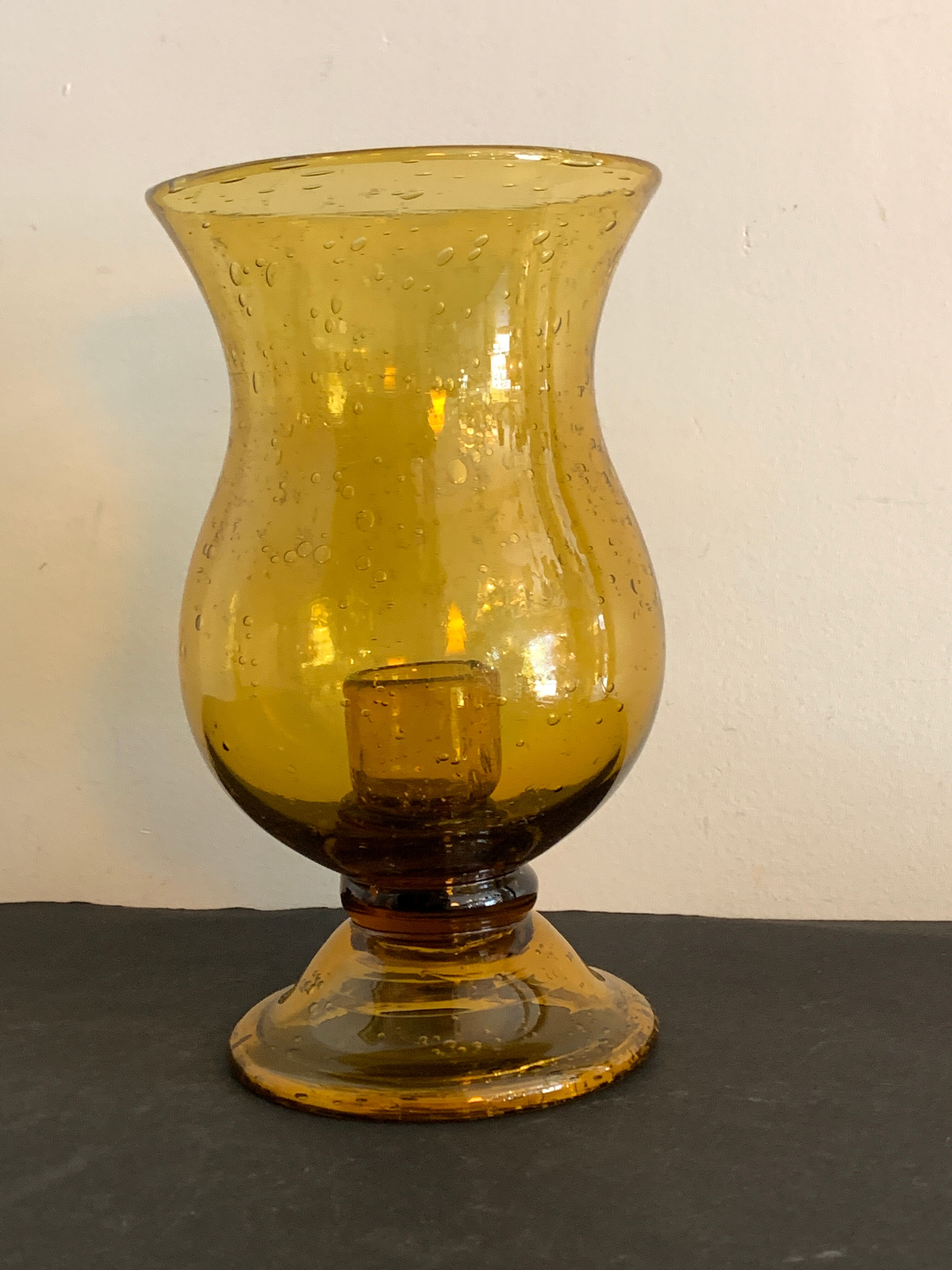 Biot glass candlestick