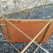 Vintage antique golden metal dessert stand