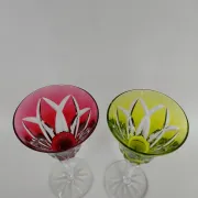 2 large crystal glasses from Saint Louis, Camargue model.