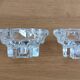 Lot of two crystal candle holders.
