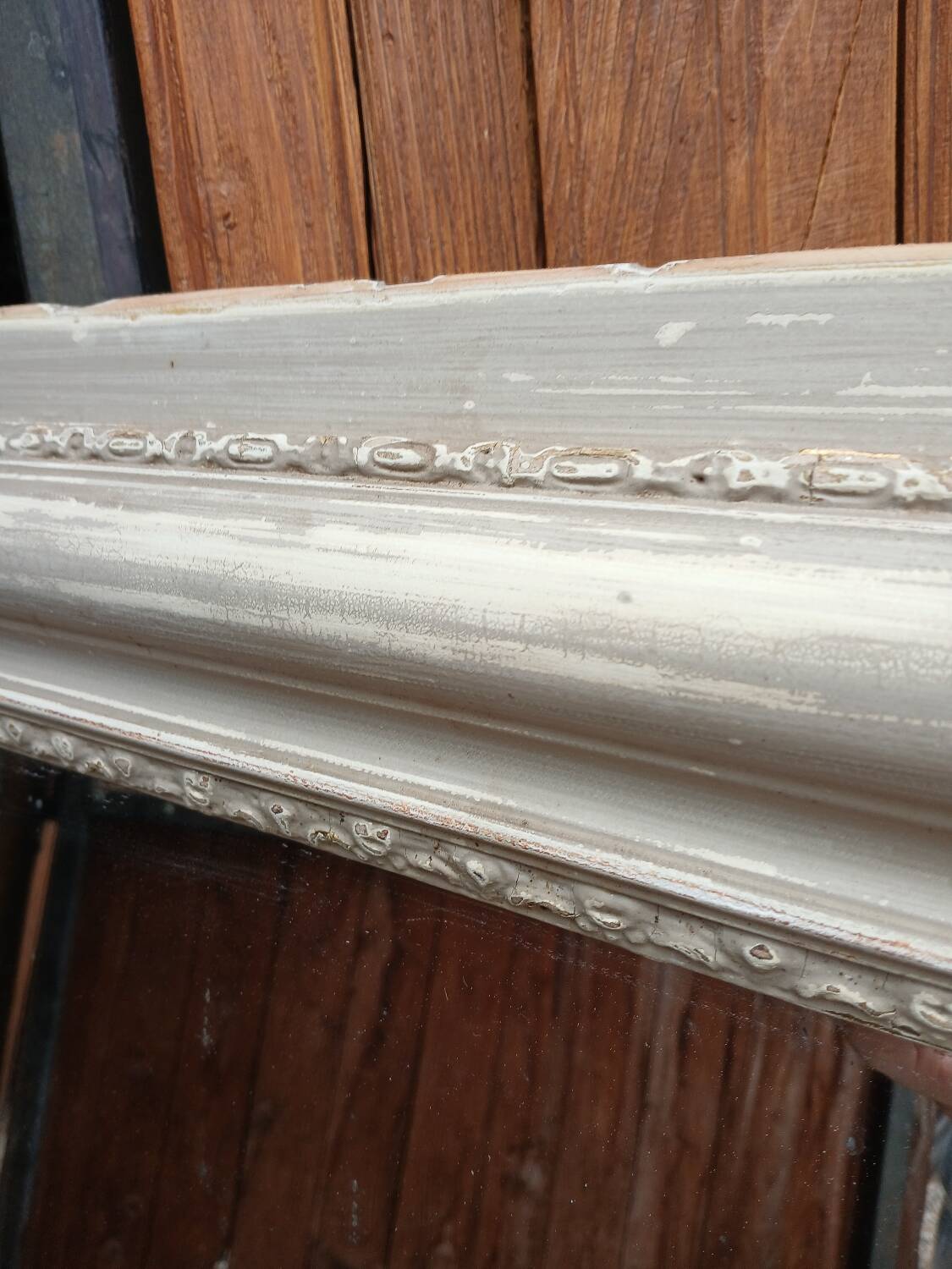 Large antique mirror/wooden frame