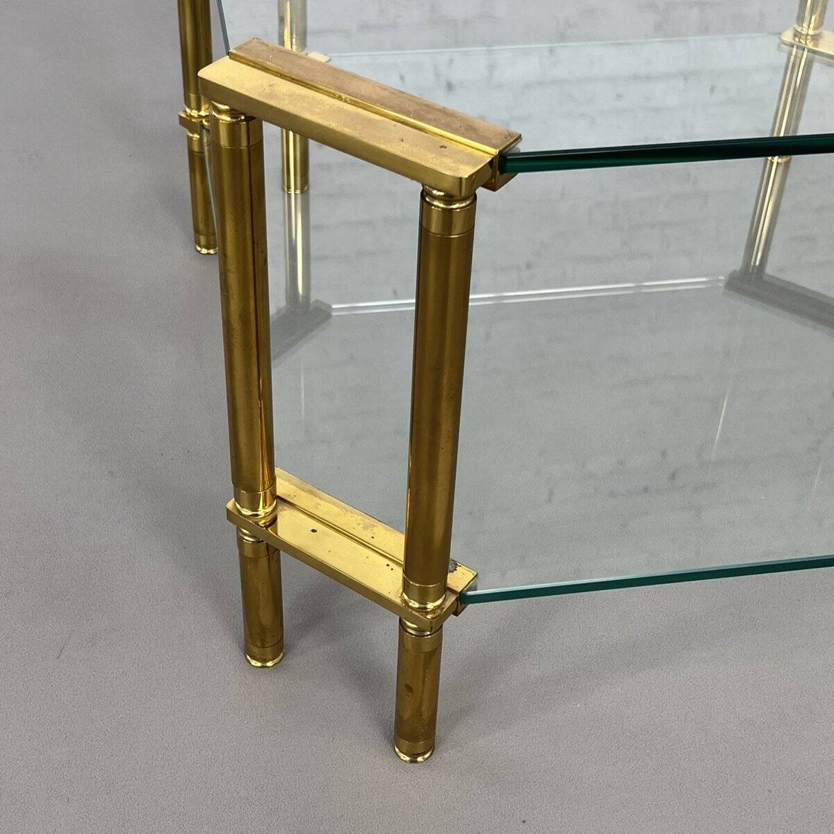 Brass and Glass Coffee Table, 1970s