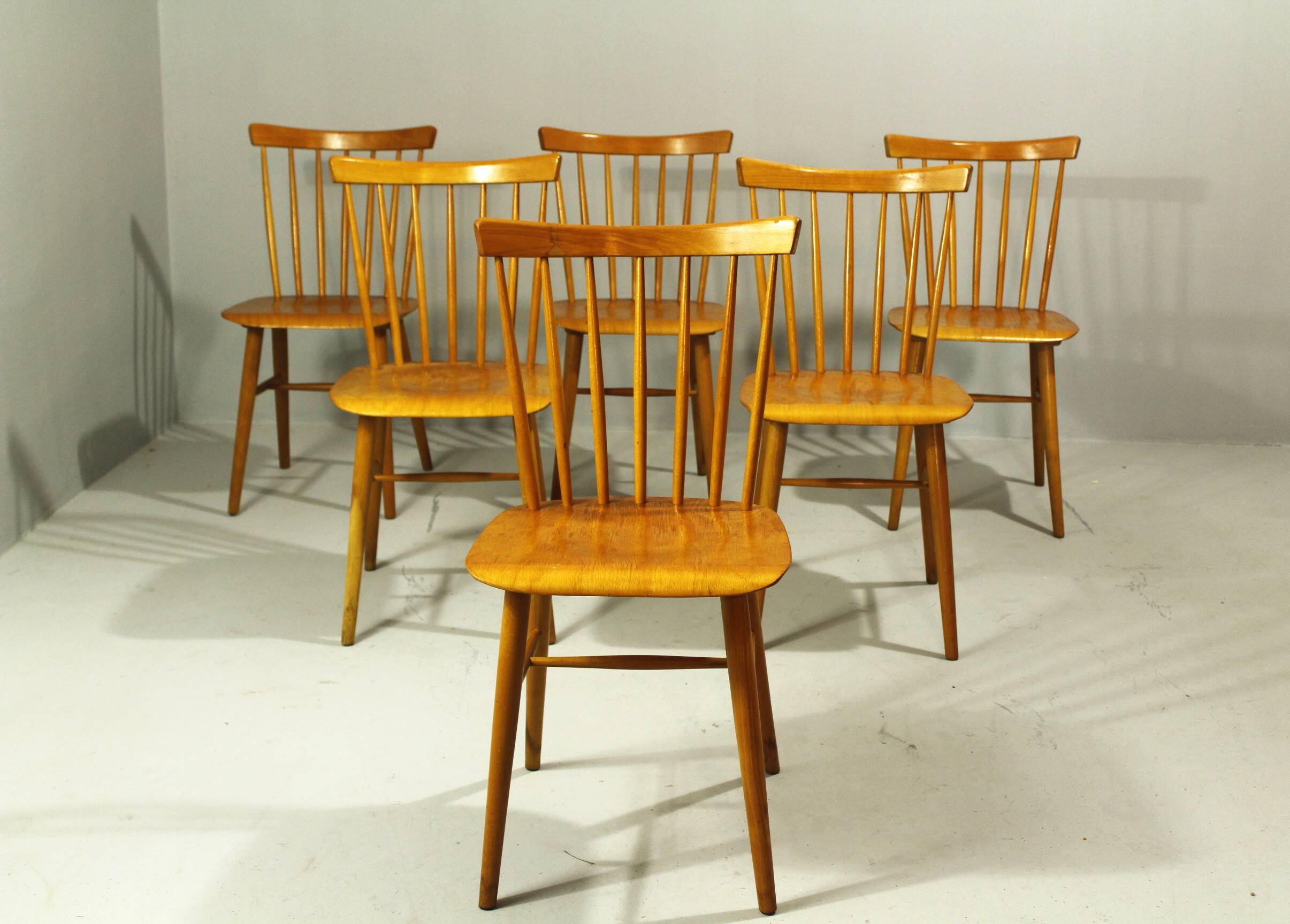 Bistro Chairs from Ton, 1970s, Set of 6