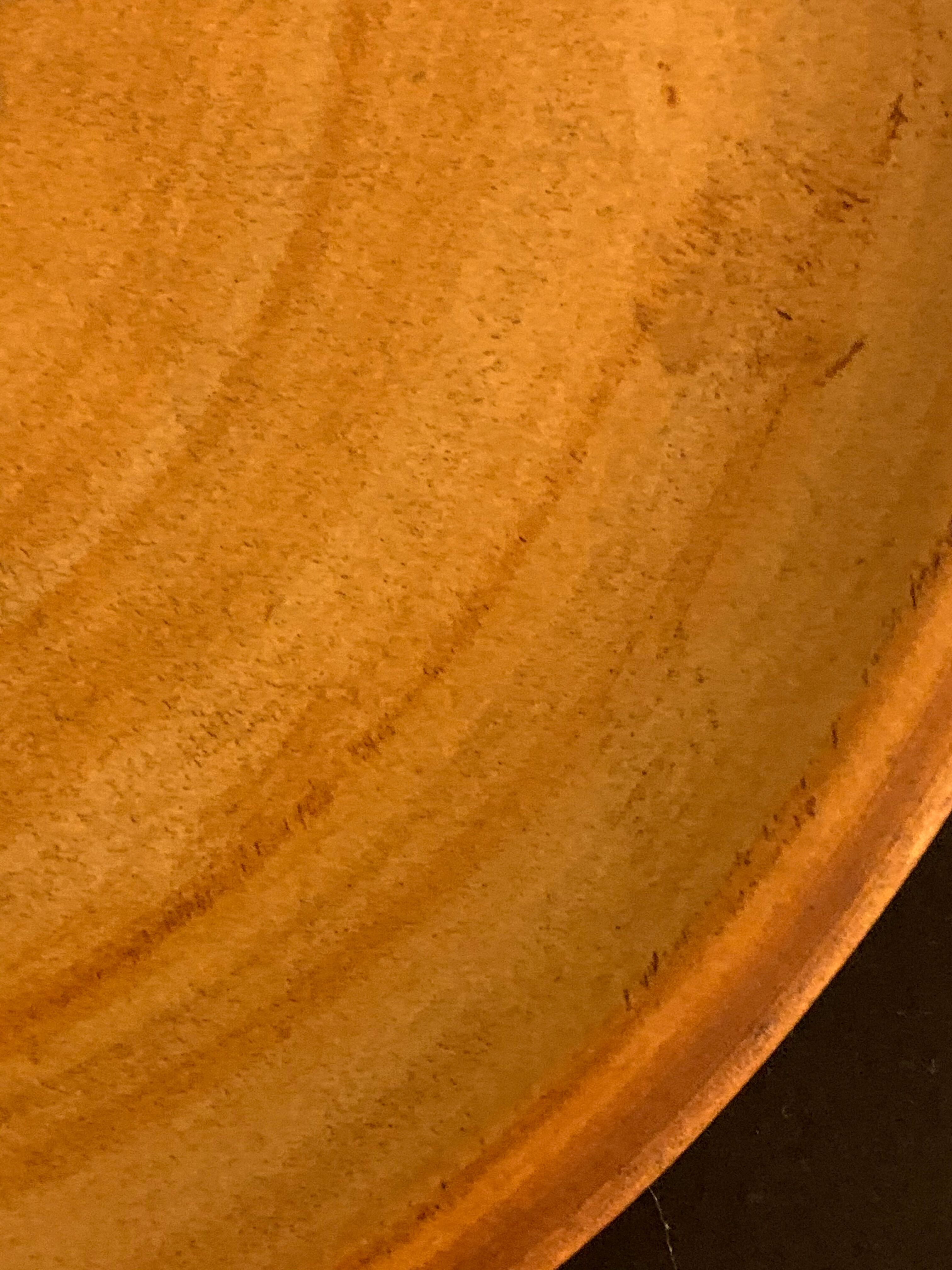 5 plates flat sunflower, Poterie de la Colombe, Vallauris style, 1970