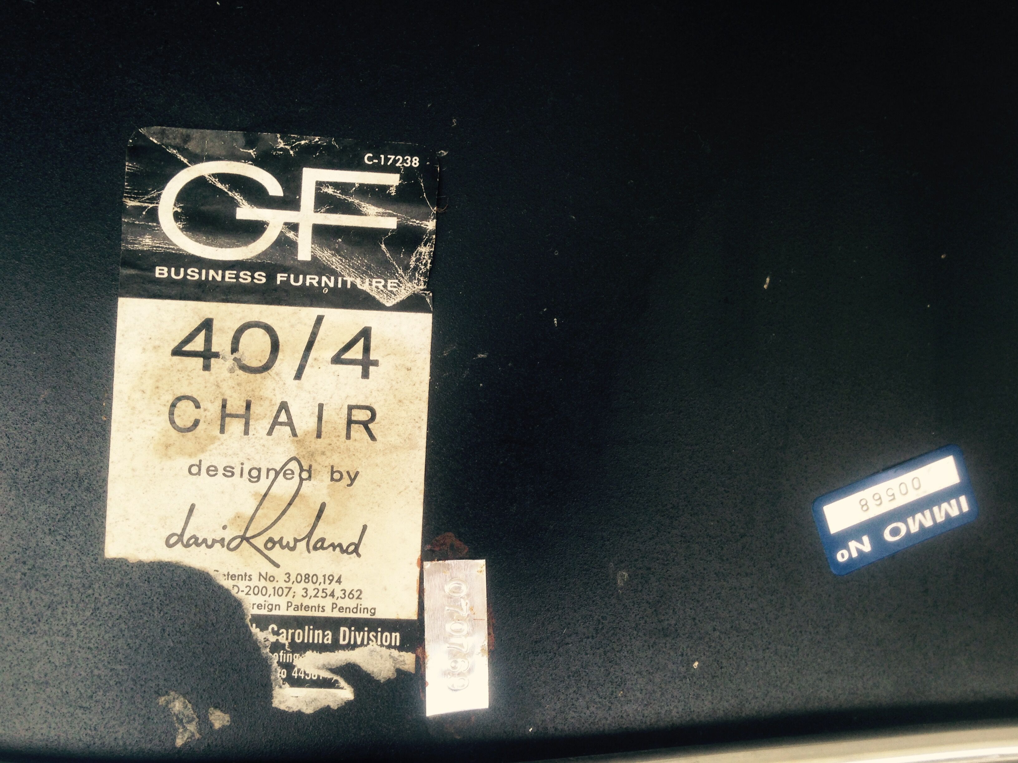 Set of 6 chairs by David Rowland Edition 1969