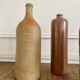 Trio de bouteilles en grès anciennes
