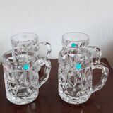 4 cut crystal beer mugs from Tiffany and Co.