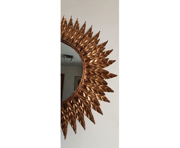 Golden sun mirror 63x76cm