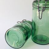 Trio of Durfor glass jars