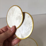 6 vintage mother-of-pearl coasters