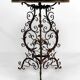 Wrought iron pedestal table and marble top, Venice, Italy, 17th century