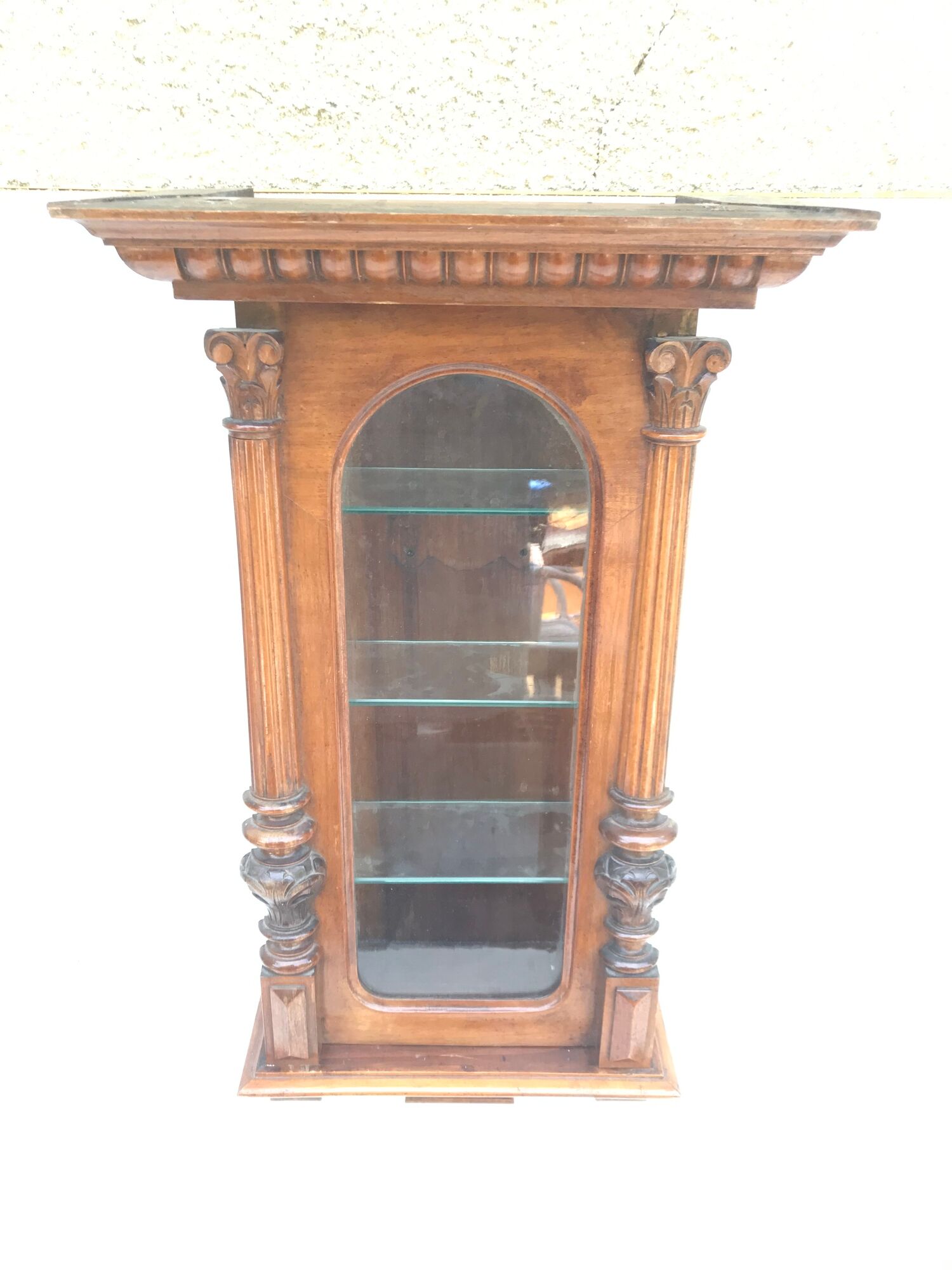 Old comtoise wooden showcase