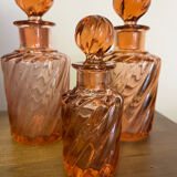 Set of 3 toilet garniture flacons from the late 19th century.