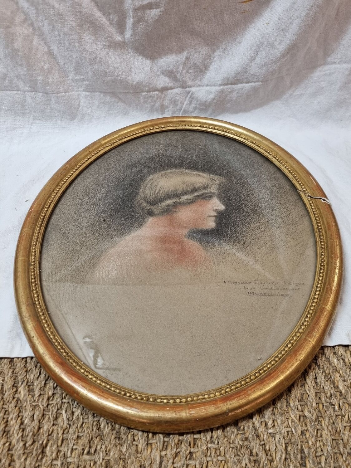 Pastel drawing The miller early twentieth century