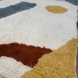 Handcrafted, colorful beni mrirt rug, size 150 x 250 cm