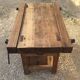 Mid-20th century beech workbench with two drawers
