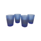 Set de 4 verres en verre bleu
