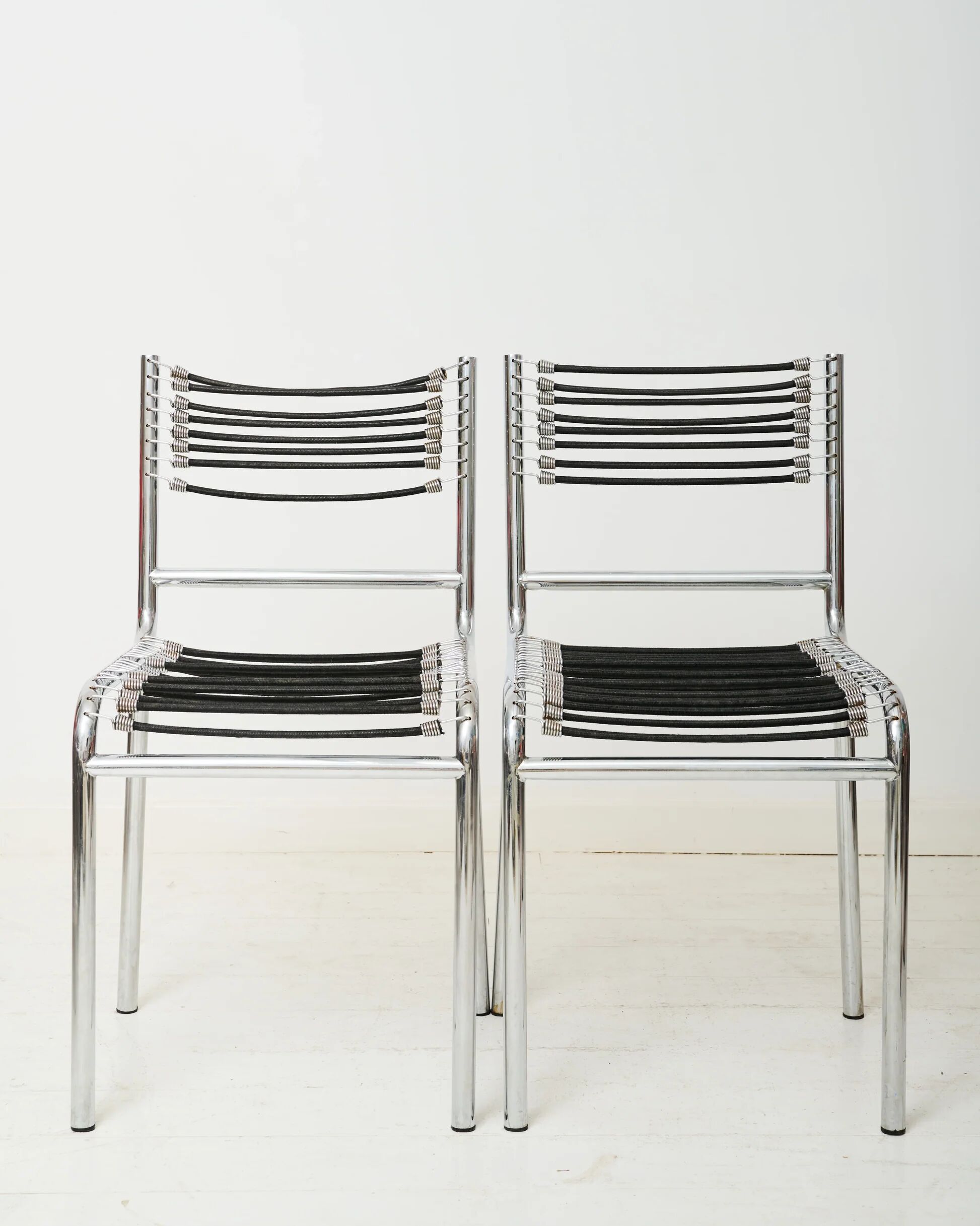 Pair of chrome chairs "Sandow" (1 of 3), René Herbst, 1980s