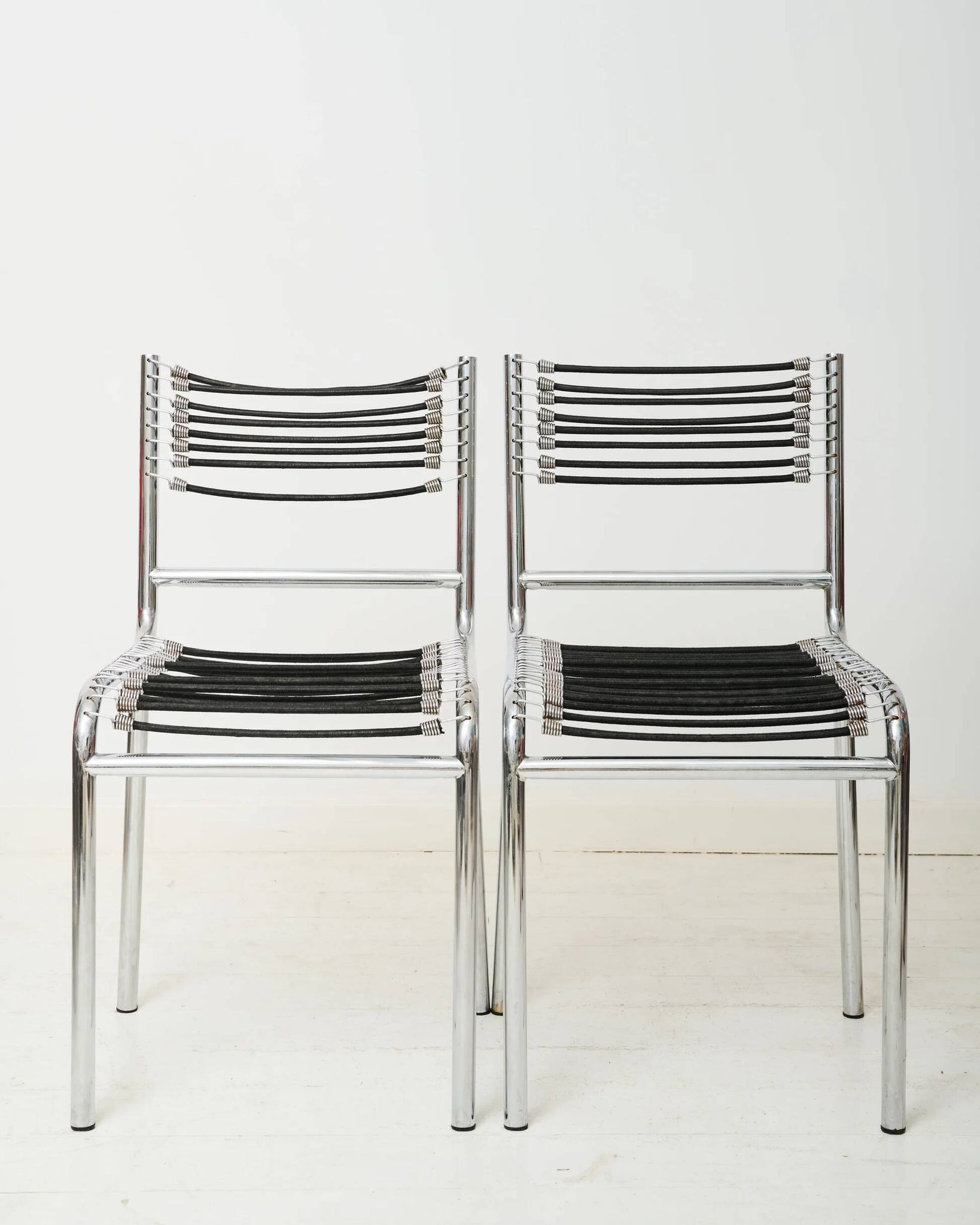 Pair of chrome chairs "Sandow" (1 of 3), René Herbst, 1980s
