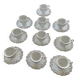 9 tasses à café avec leur soucoupe