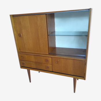 Meuble de rangement vitrine scandinave en teck 1960