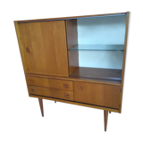 Scandinavian teak showcase storage cabinet 1960