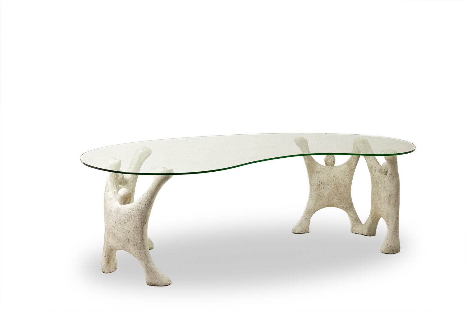 Brutalist coffee table, sculptural and organic. 1970s.