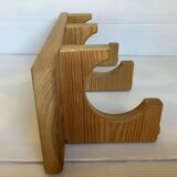 Scandinavian pine coat rack with three hooks