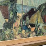 Swedish Oil on Canvas – “Fiskeläge” by Carl Berndtsson