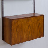 Kristiansen rosewood wall unit with secretaire and 3 shelves