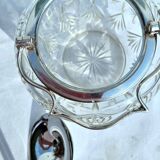 Cut crystal and silver biscuit bucket