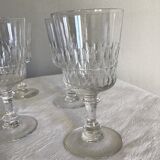 Lot of 6 crystal walking glasses