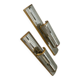 Pair of mirrored sconces by Dekundt, Belgium, 1980s (model 1620-114)