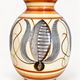 Kupittaan Savi vase hand-painted, tulip pattern, Finland, 1940s–50s