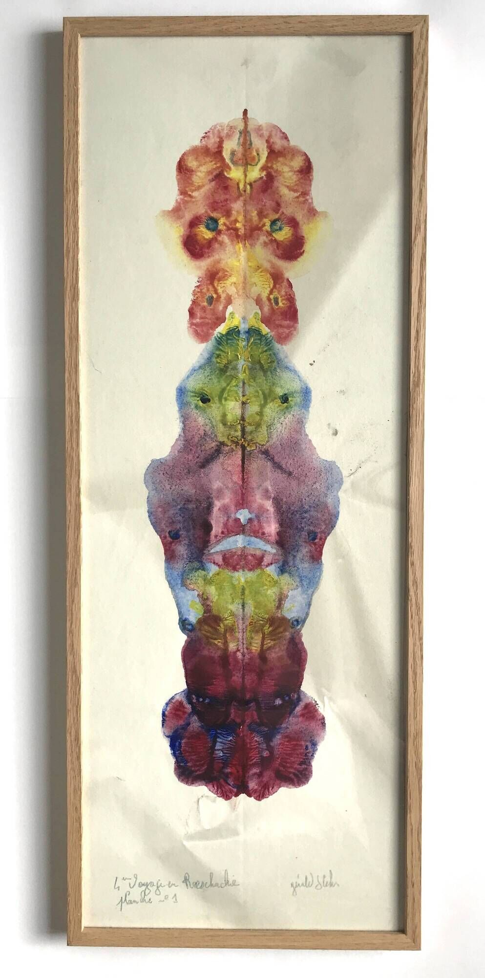Gérald STEHR, 4th trip to Roerschachie, plate N°1, circa 2000. Oil on polychrome canvas