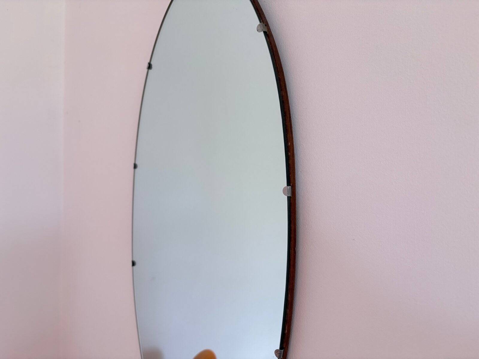 Vintage oval rockabilly mirror, 1960s