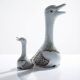 Vintage 1980s duo carafe and miniature bottle Haviland Castel after Sandoz for Chabot.
