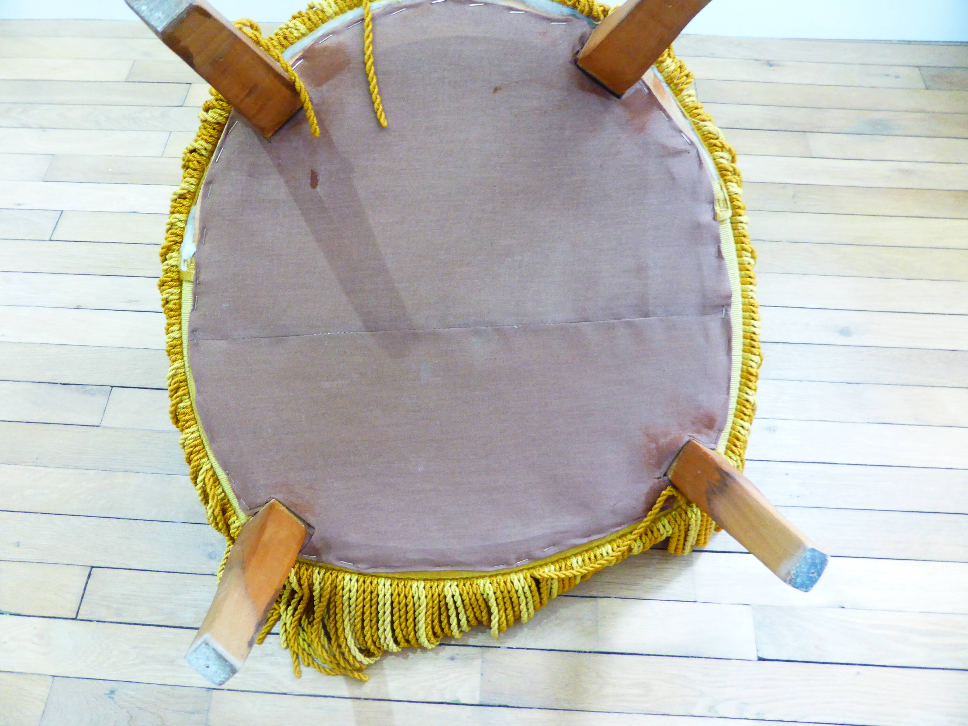 Mustard velvet toad armchair