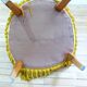 Mustard velvet toad armchair