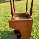 Vintage Dark Brown Wood Side Table - Vinyl Record Book Holder