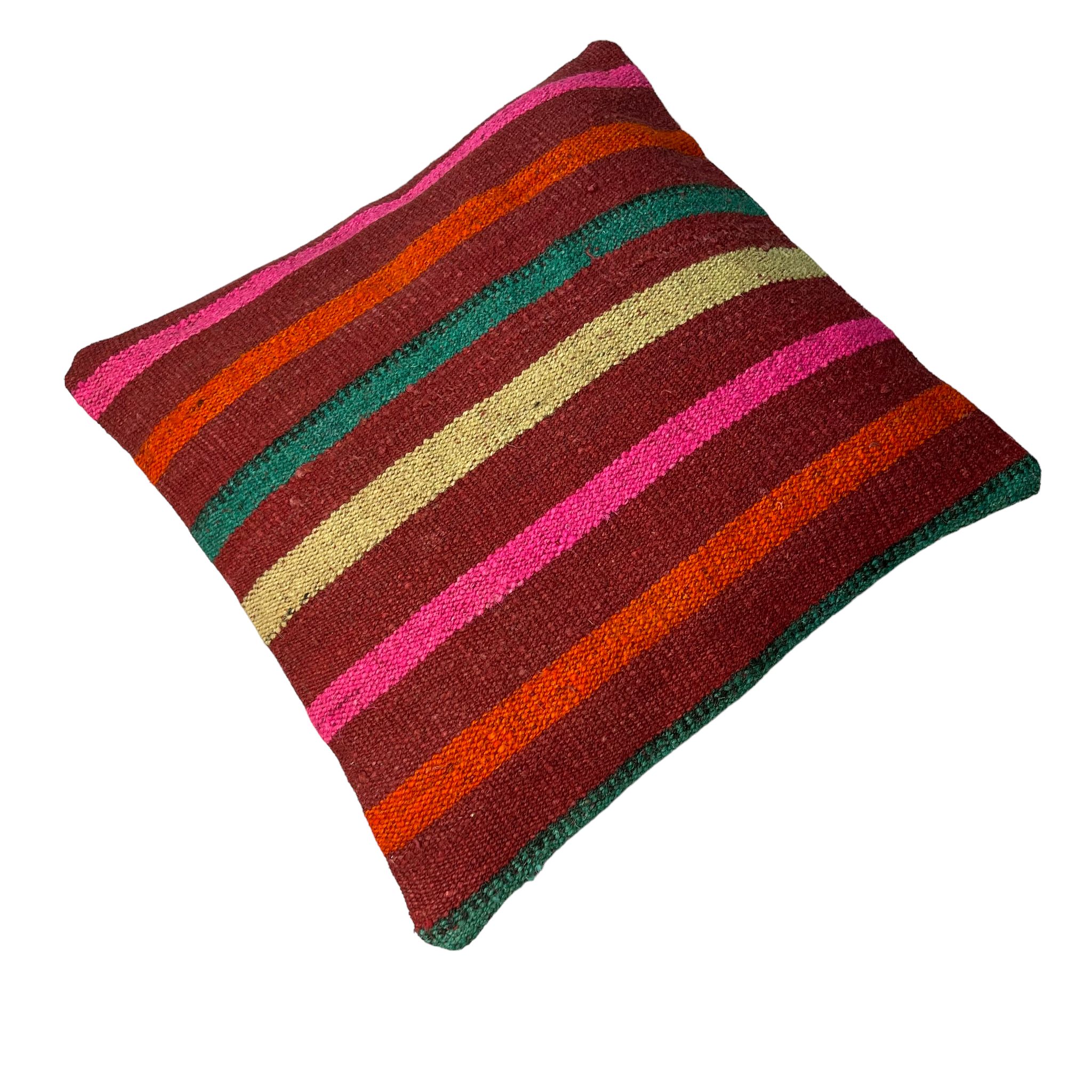 Vintage turkish kilim cushion cover 40x40cm