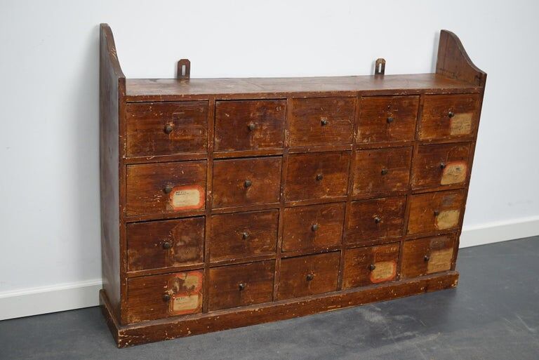 Apothecary furniture in Dutch pine 1920s