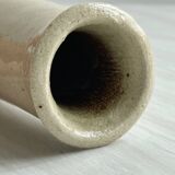 Handmade cylindrical vase in raw stoneware,