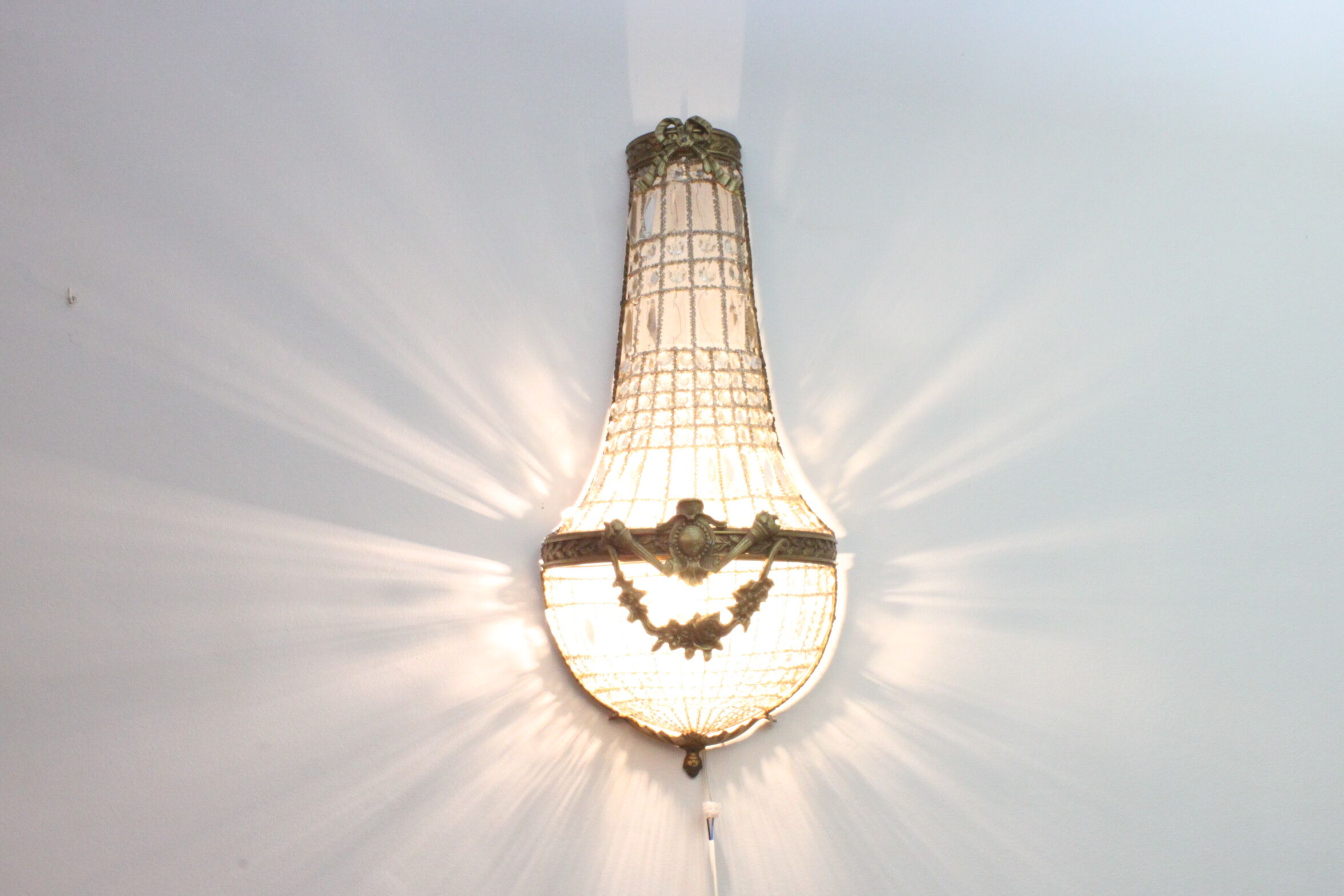Sac a perles montgolfière wall sconces, 1940