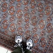 Tapis vintage ouzbek Bukhara fait main en laine – 127 x 190 cm – 1960s
