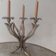 Candle holder 4 candles in vintage brass