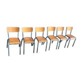 Set of school chairs by Mullca